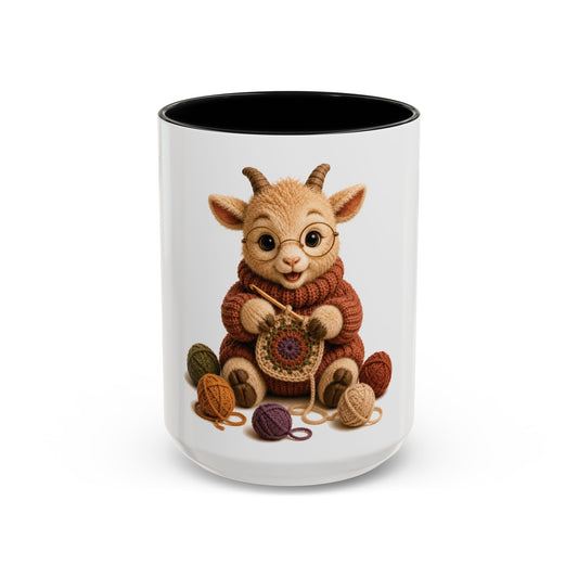 Goat Crocheting Mug — Barnyard Stitch Club Mug (11/15oz)