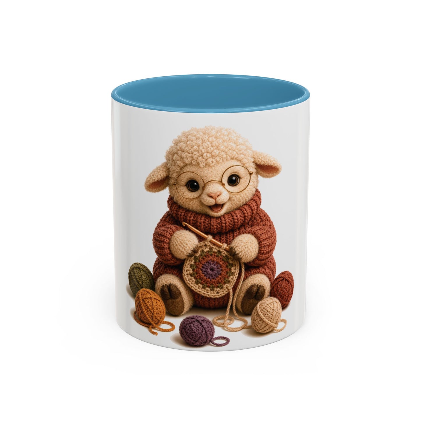 Sheep Crocheting Mug — Barnyard Stitch Club Mug (11/15oz)