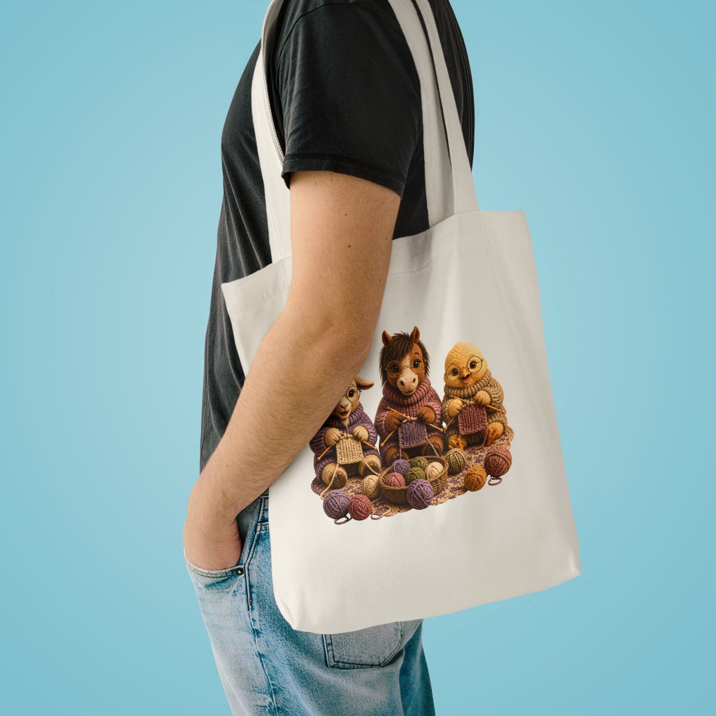 Goat Horse Chick Knit — Barnyard Stitch Club Tote