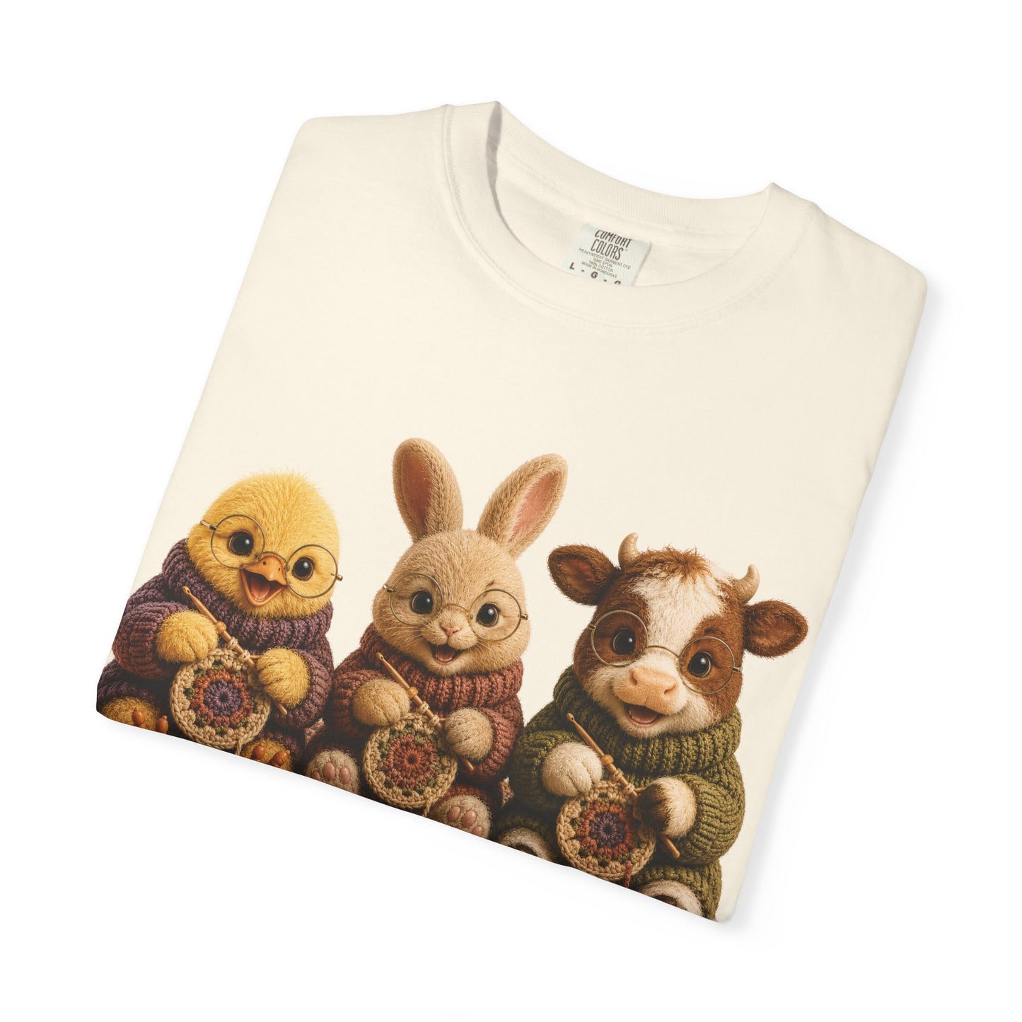 Chick, Bunny & Cow Crocheting — Barnyard Stitch Club T-Shirt