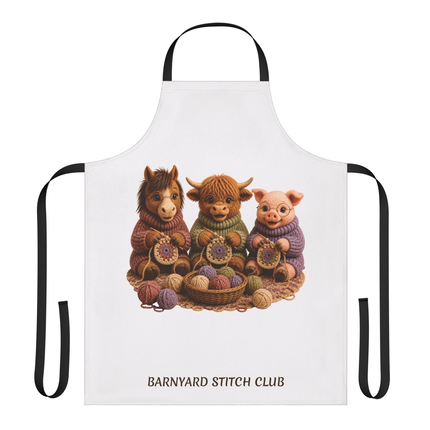 Horse, Hyland Cow, Pig Crocheting — Barnyard Stitch Club Apron