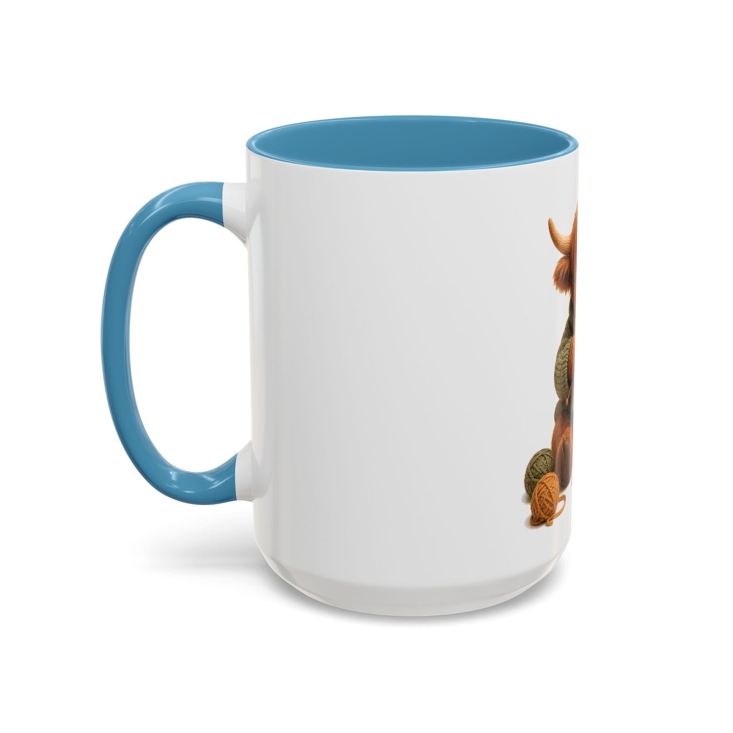 Hyland Cow Knitting Mug – Barnyard Stitch Club Mug (11/15oz)