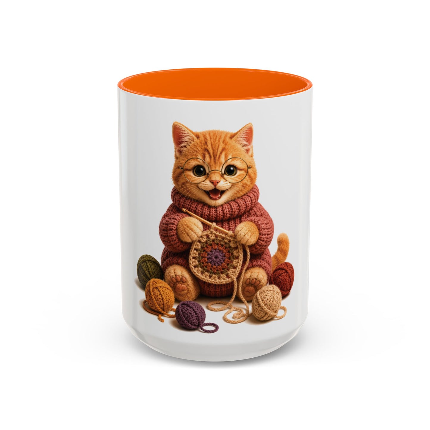 Cat Crocheting Mug — Barnyard Stitch Club Mug (11/15oz)