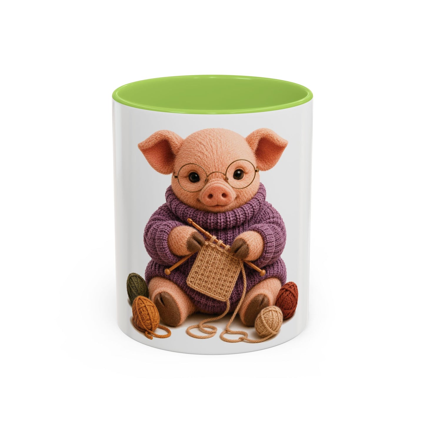 Pig Knitting Mug — Barnyard Stitch Club Mug (11/15oz)
