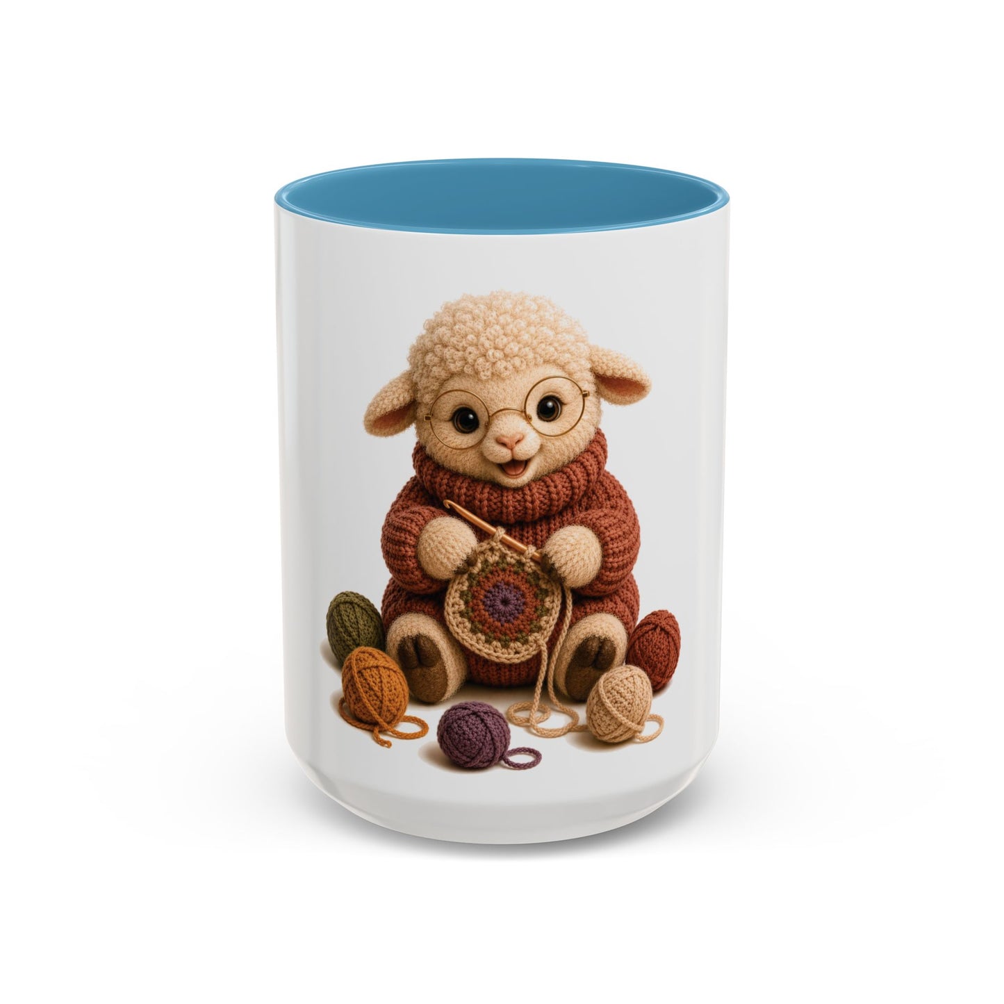 Sheep Crocheting Mug — Barnyard Stitch Club Mug (11/15oz)