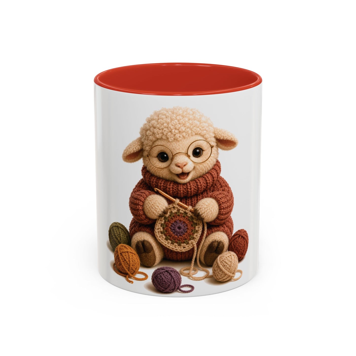 Sheep Crocheting Mug — Barnyard Stitch Club Mug (11/15oz)