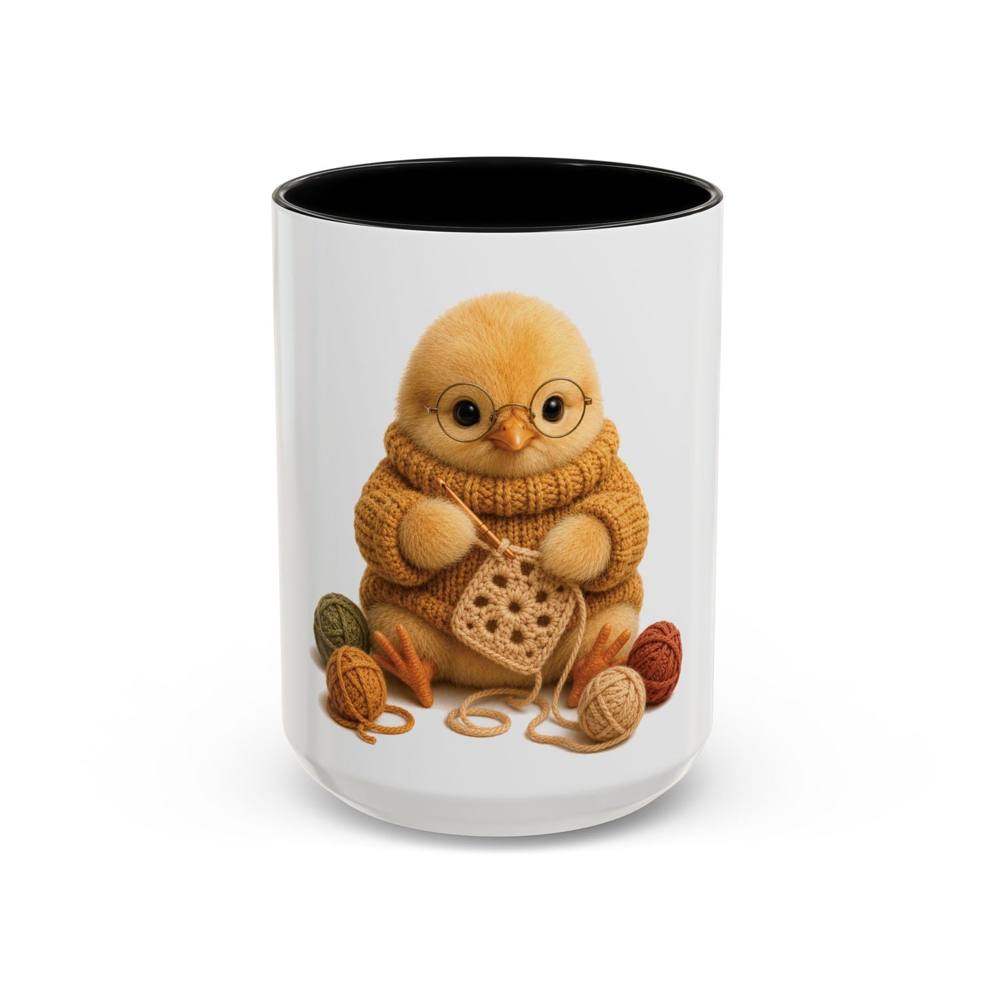 Chick Crocheting Mug — Barnyard Stitch Club Mug (11/15oz)