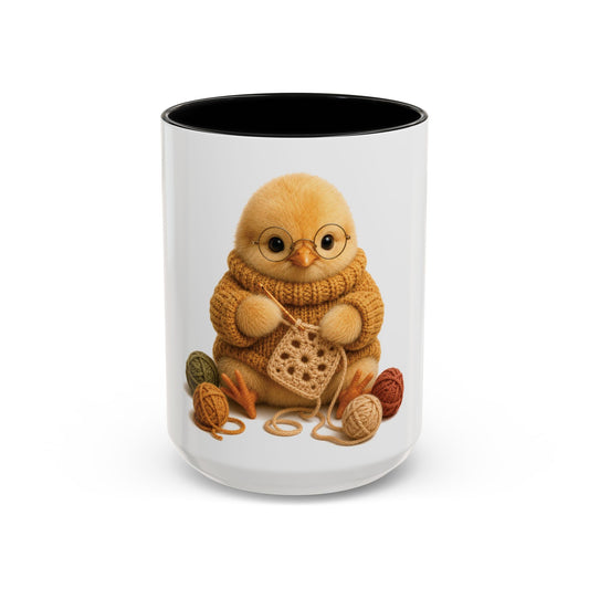Chick Crocheting Mug — Barnyard Stitch Club Mug (11/15oz)