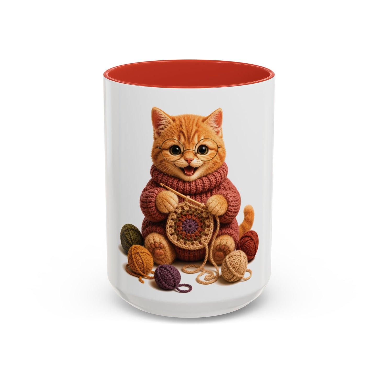 Cat Crocheting Mug — Barnyard Stitch Club Mug (11/15oz)