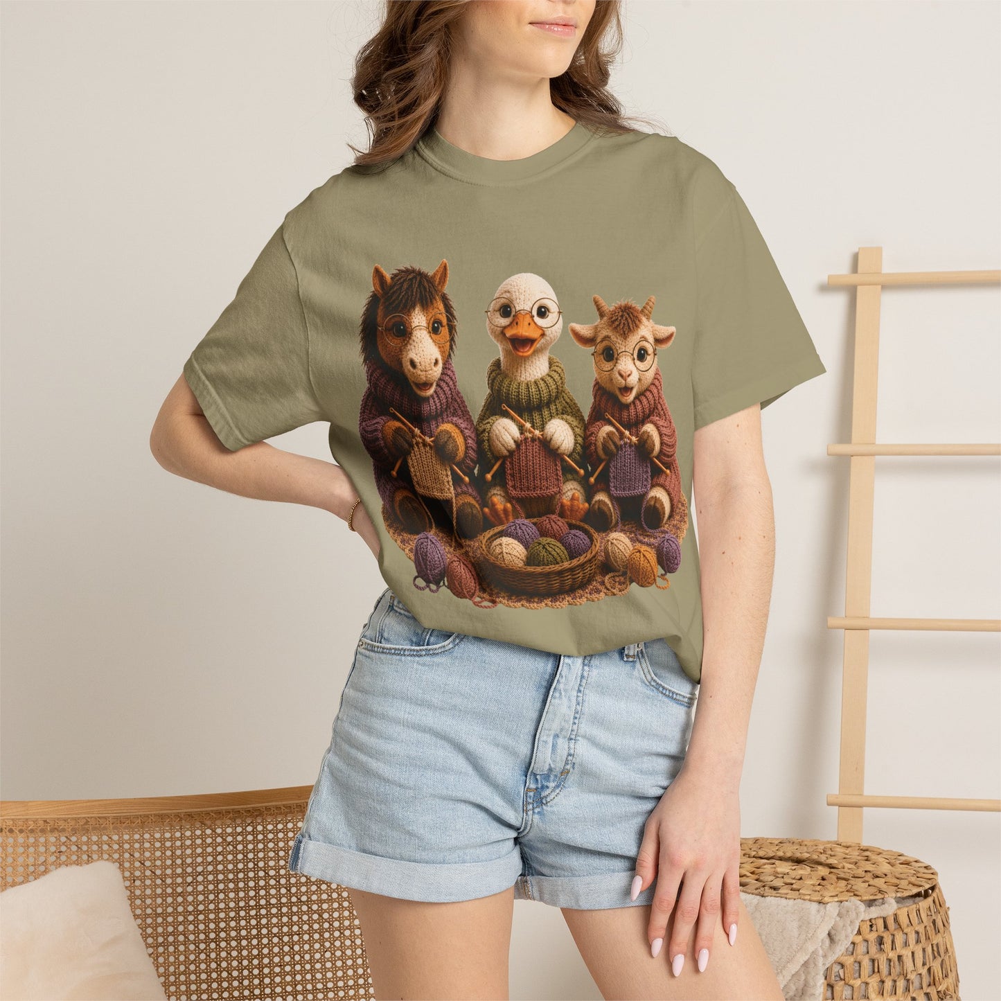 Horse, Goose, Goat Knitting– Barnyard Stitch Club T‑Shirt