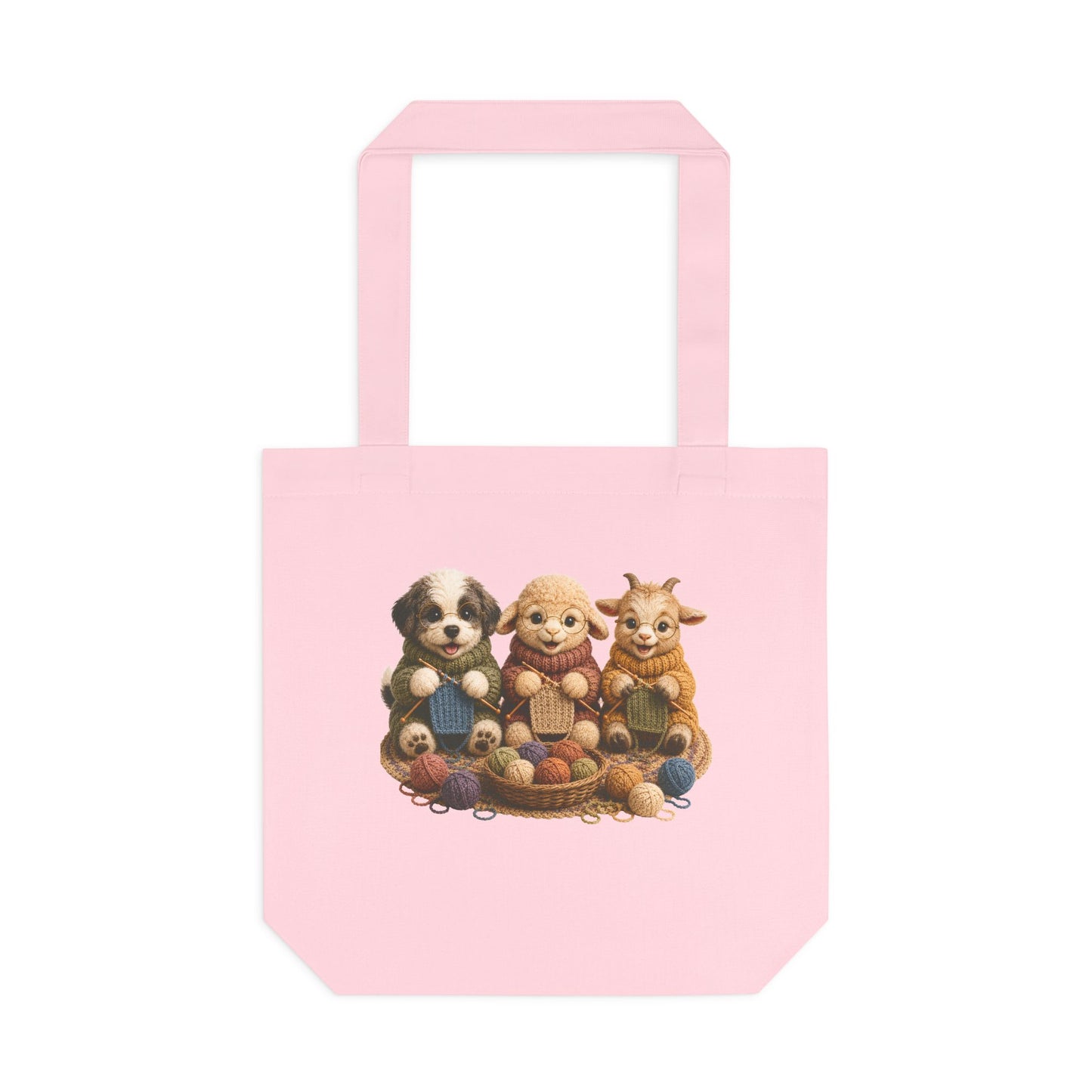 Sheep Dog Sheep Baby Goat Knit — Barnyard Stitch Club Tote
