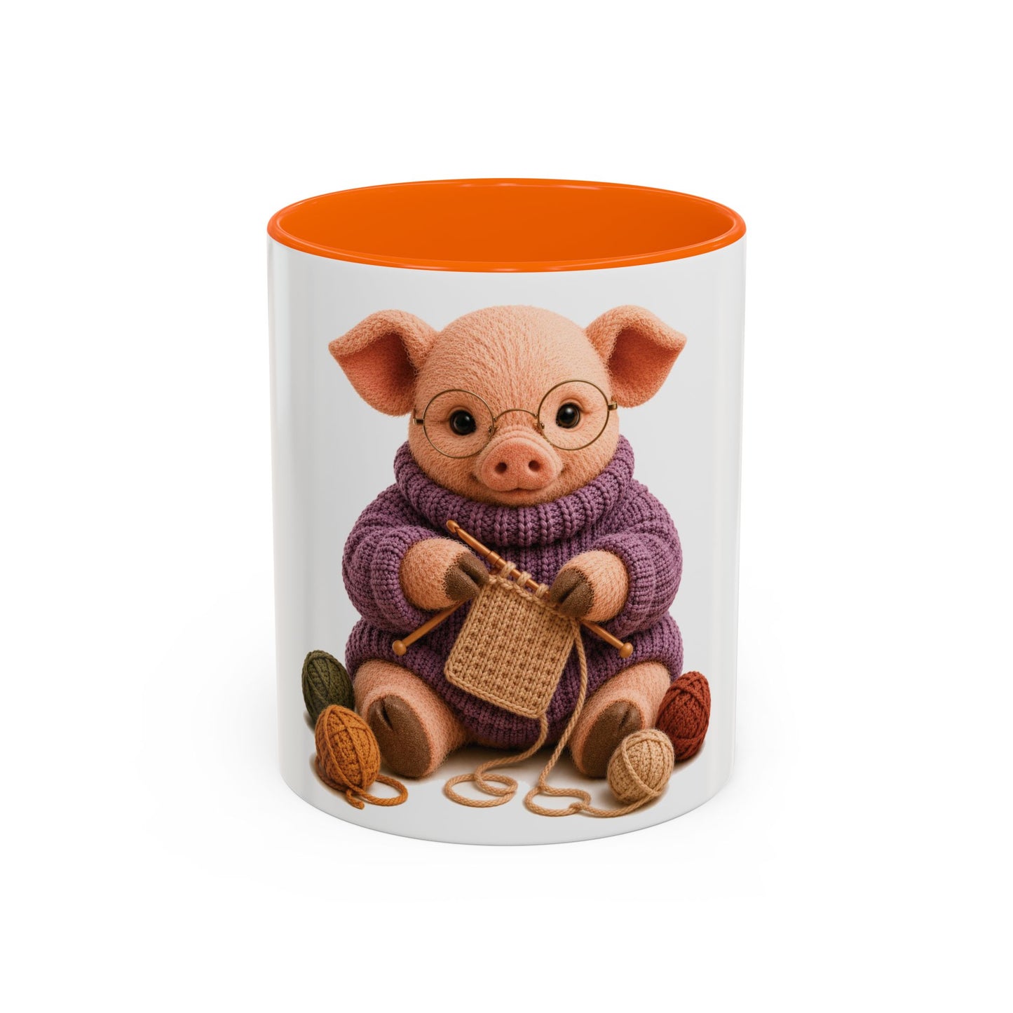 Pig Knitting Mug — Barnyard Stitch Club Mug (11/15oz)