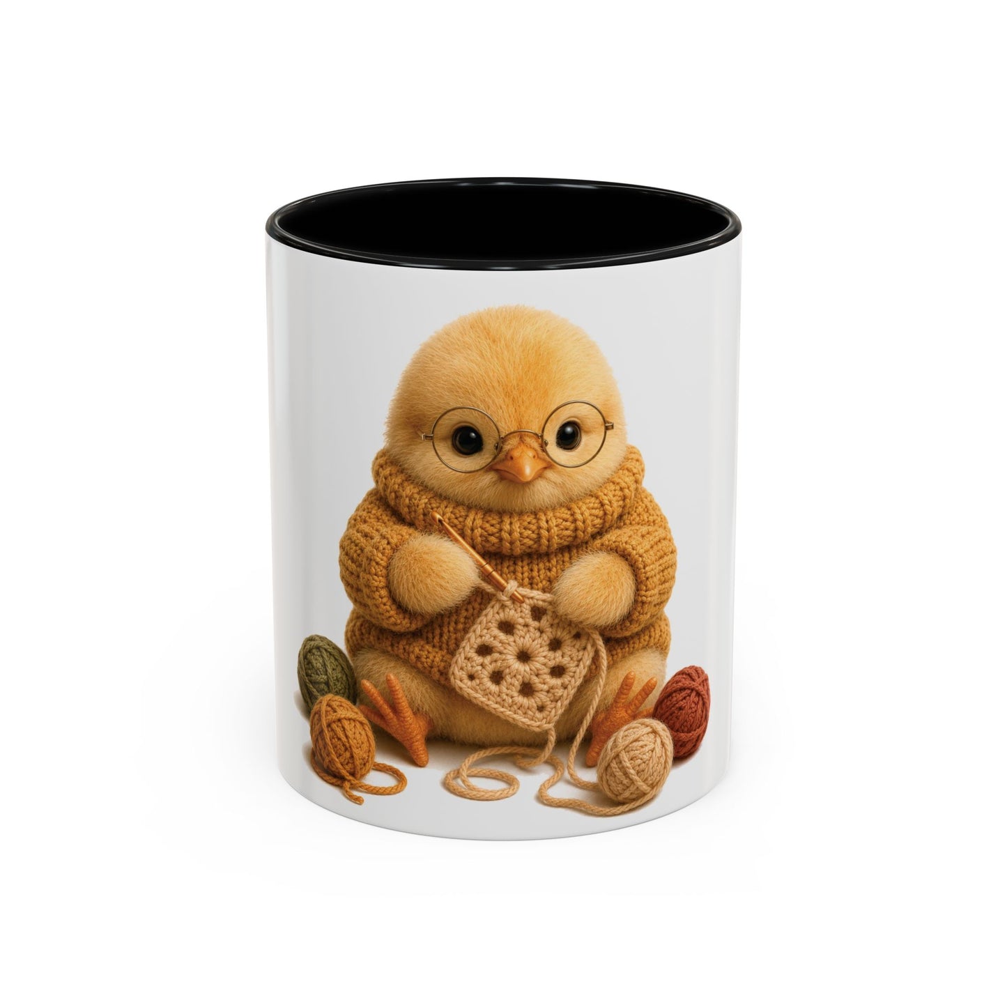 Chick Crocheting Mug — Barnyard Stitch Club Mug (11/15oz)