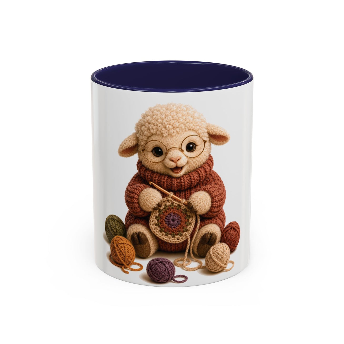 Sheep Crocheting Mug — Barnyard Stitch Club Mug (11/15oz)