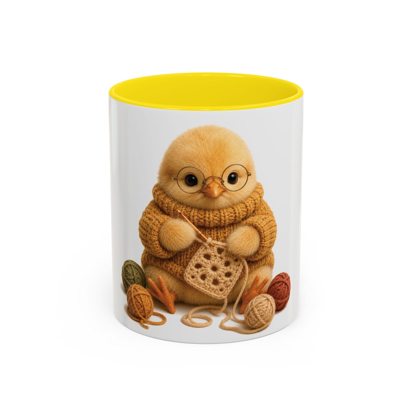 Chick Crocheting Mug — Barnyard Stitch Club Mug (11/15oz)