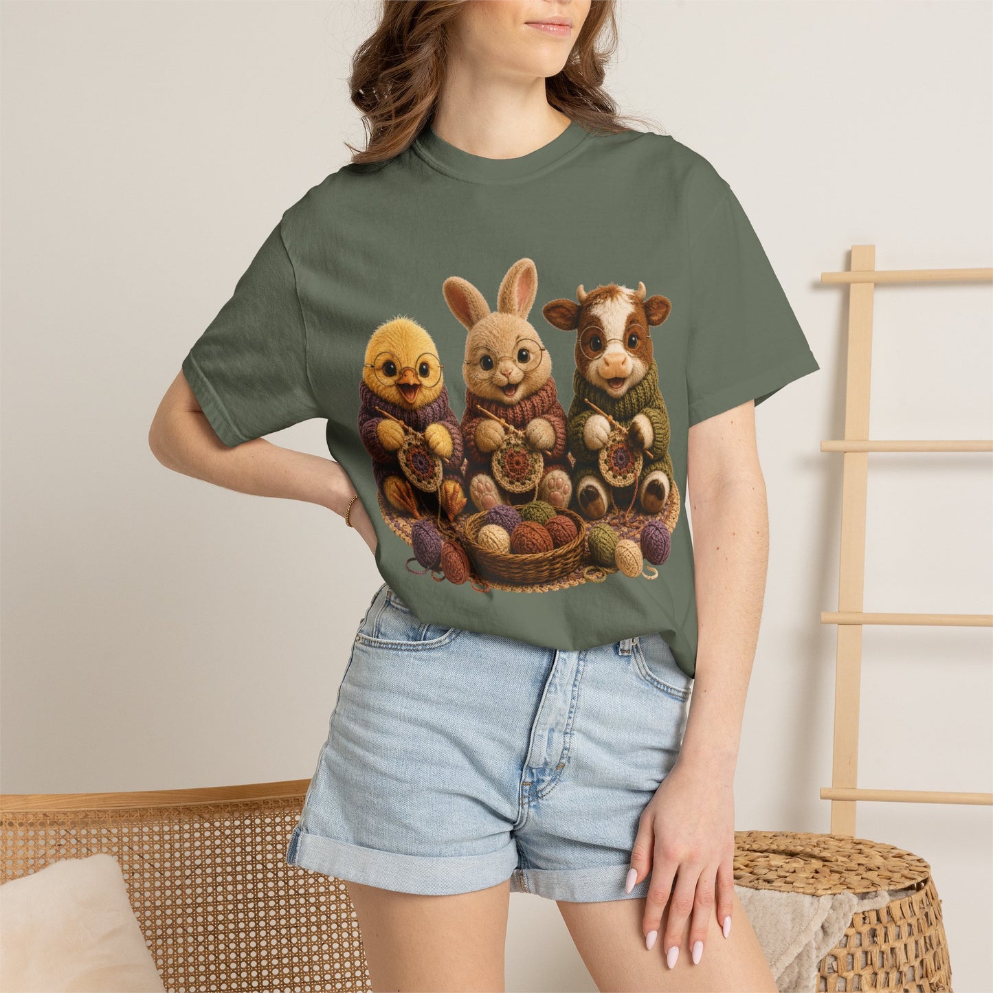 Chick, Bunny & Cow Crocheting — Barnyard Stitch Club T-Shirt