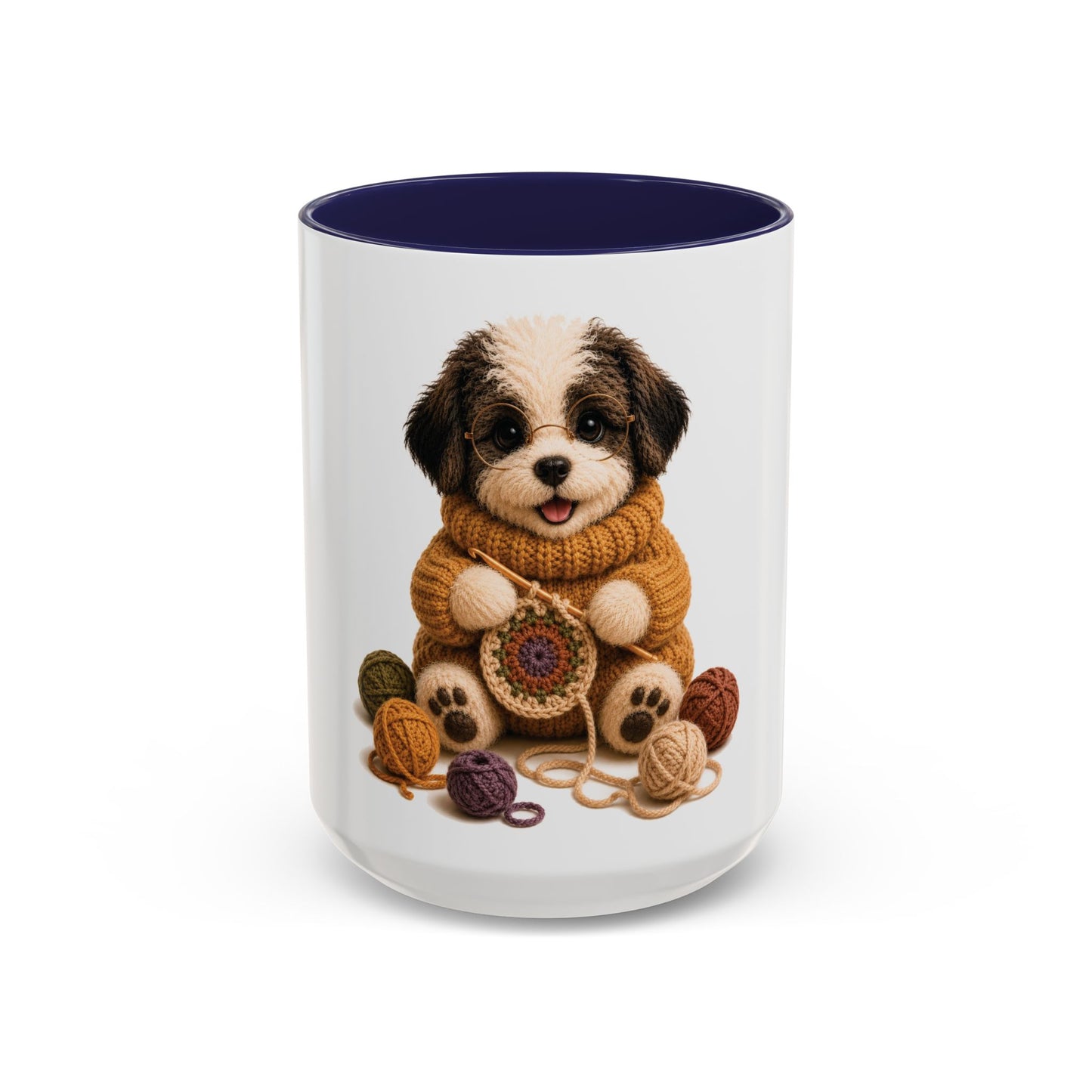 Sheep Dog Crocheting Mug — Barnyard Stitch Club Mug (11/15oz)