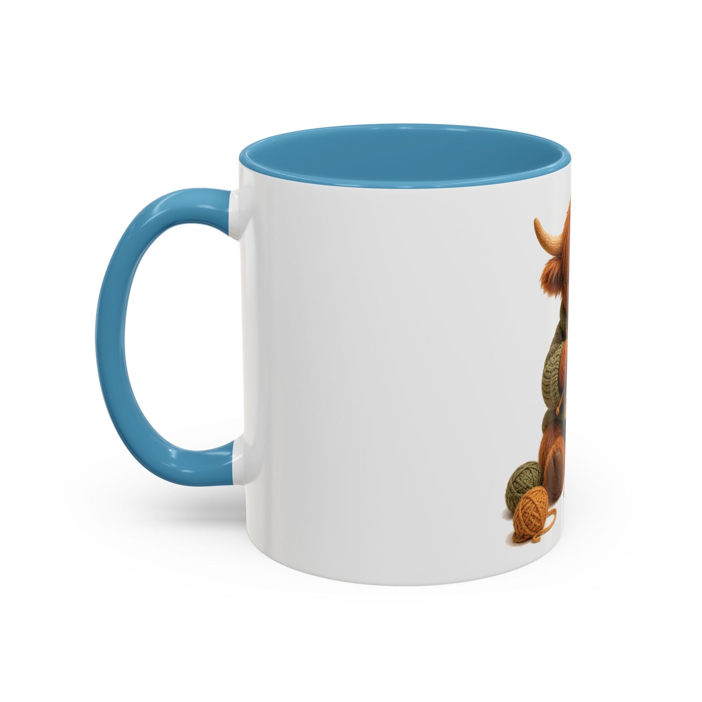 Hyland Cow Knitting Mug – Barnyard Stitch Club Mug (11/15oz)