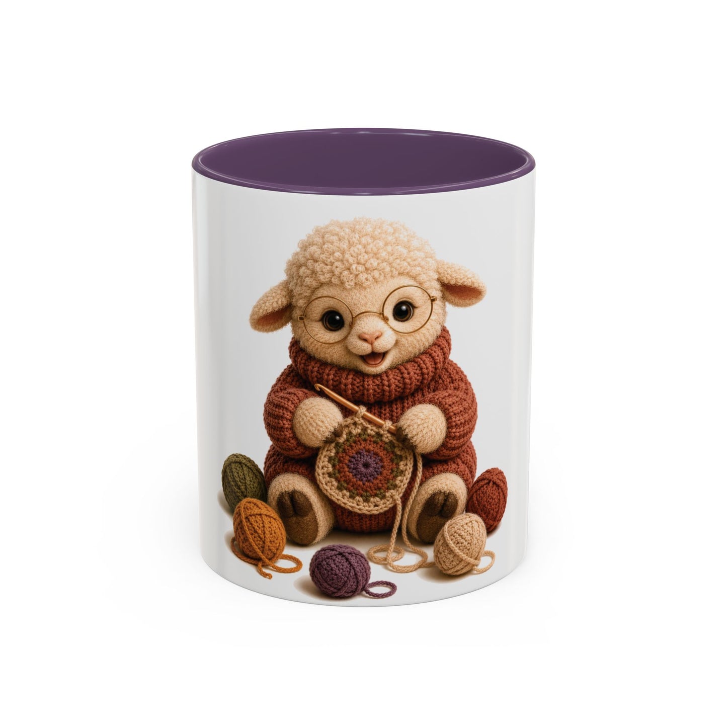 Sheep Crocheting Mug — Barnyard Stitch Club Mug (11/15oz)