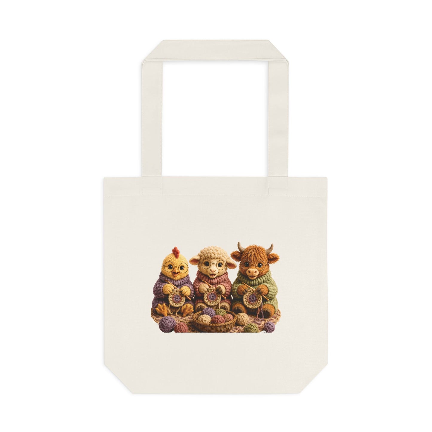 Chicken Sheep Hyland Cow Crochet — Barnyard Stitch Club Tote