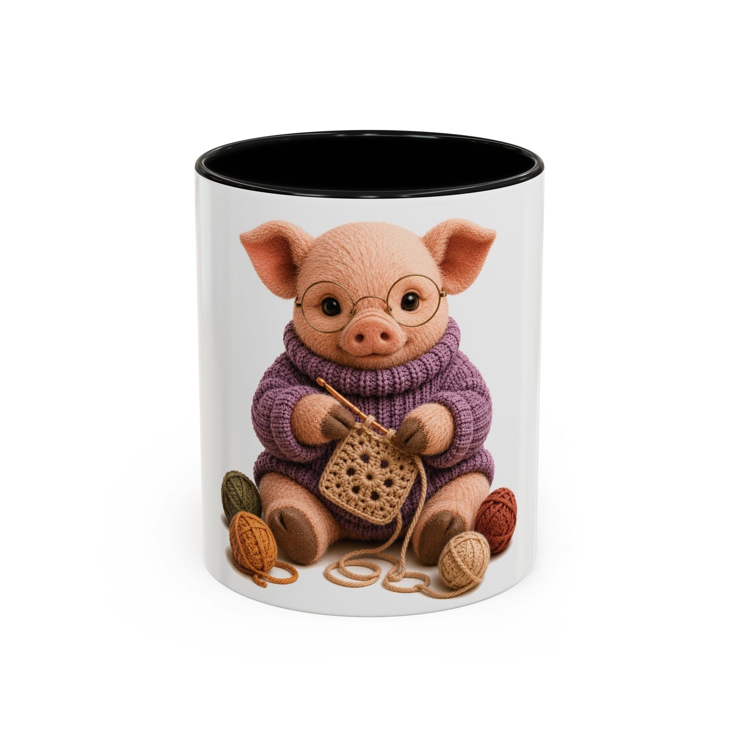 Pig Crocheting Mug – Barnyard Stitch Club Mug (11/15oz)