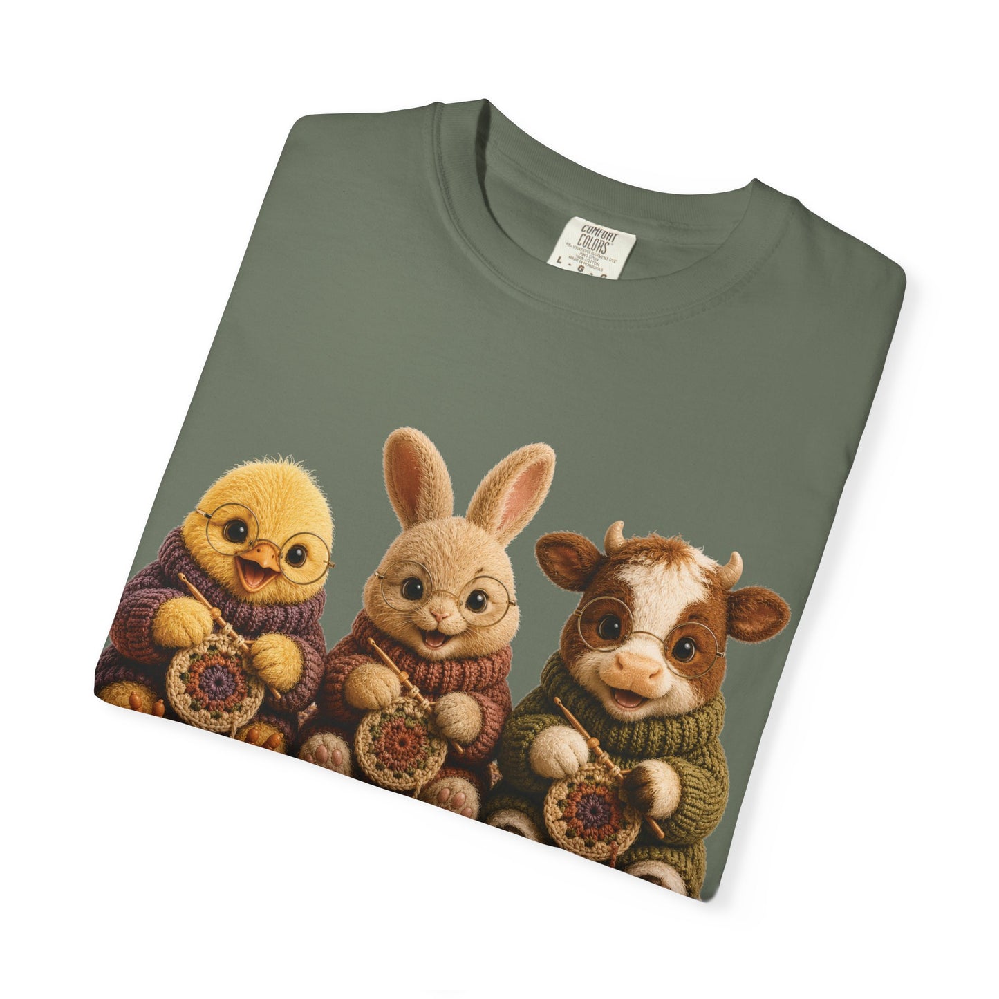 Chick, Bunny & Cow Crocheting — Barnyard Stitch Club T-Shirt
