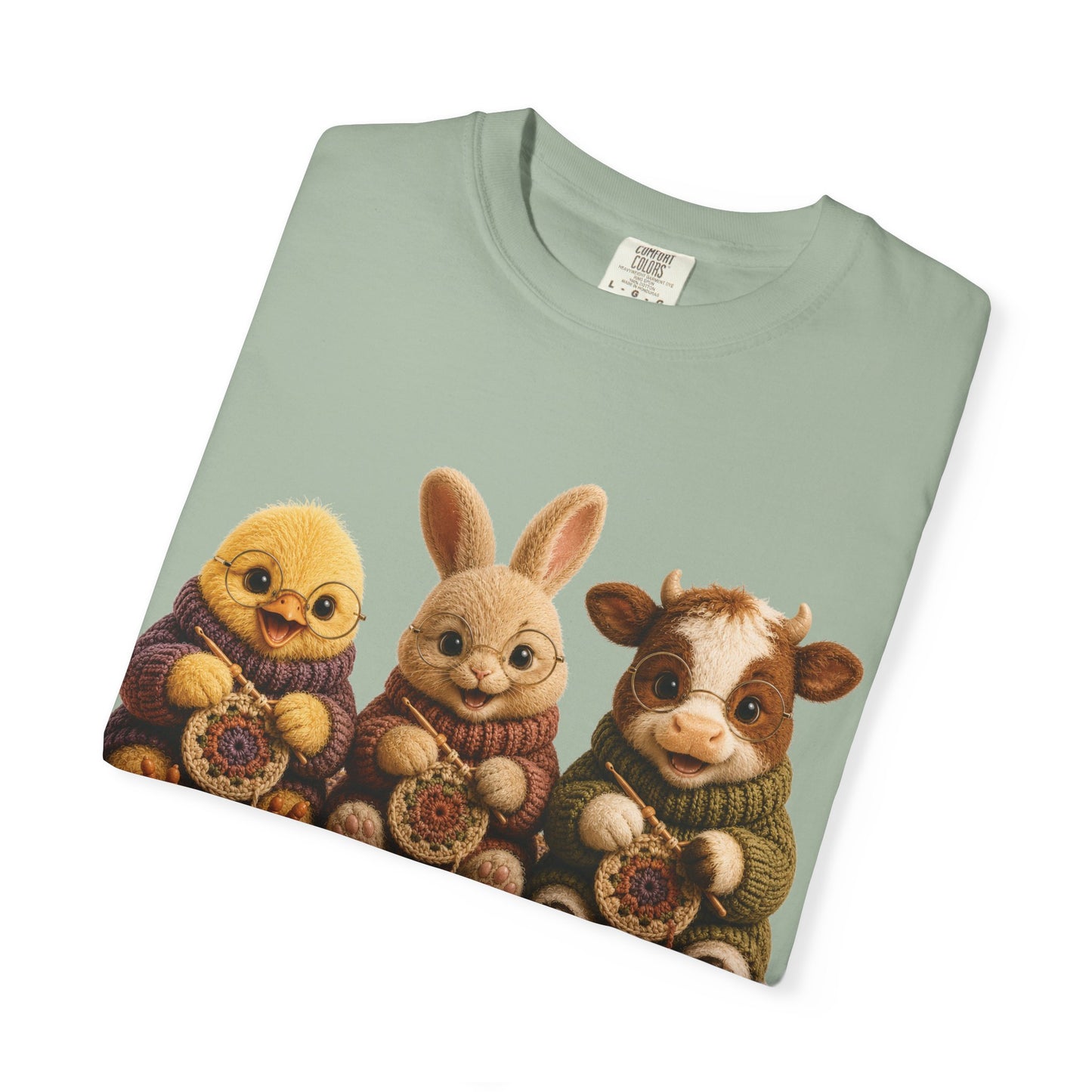 Chick, Bunny & Cow Crocheting — Barnyard Stitch Club T-Shirt