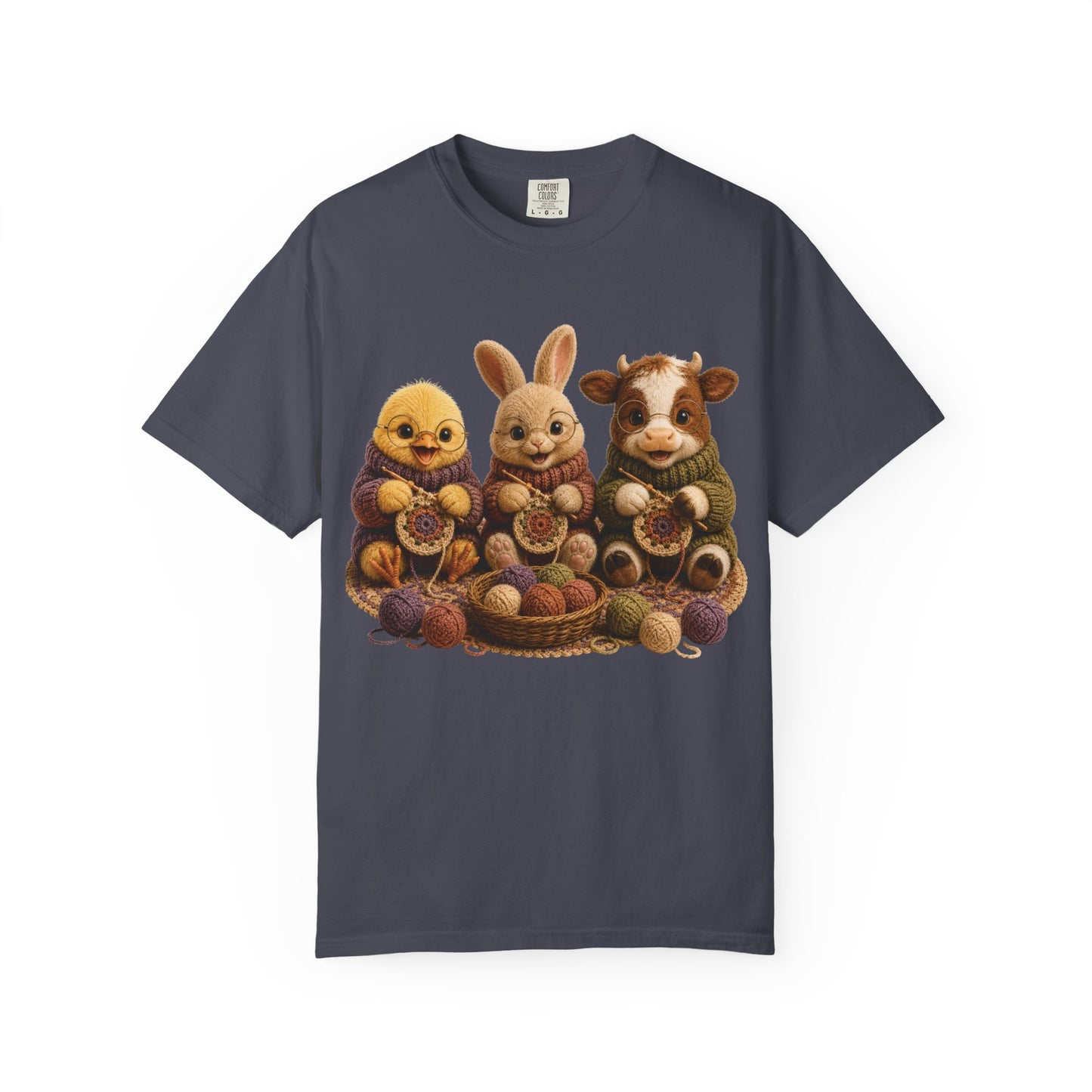 Chick, Bunny & Cow Crocheting — Barnyard Stitch Club T-Shirt