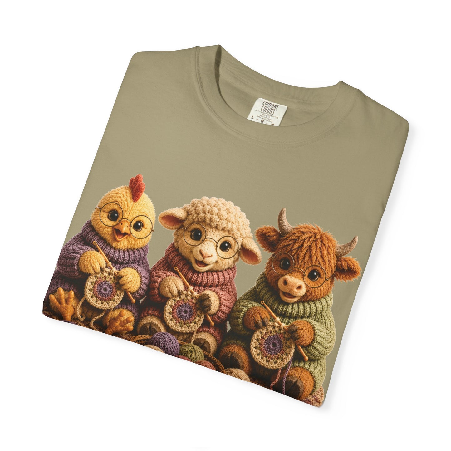 Chicken, Sheep, Hyland Cow Crocheting — Barnyard Stitch Club T-Shirt