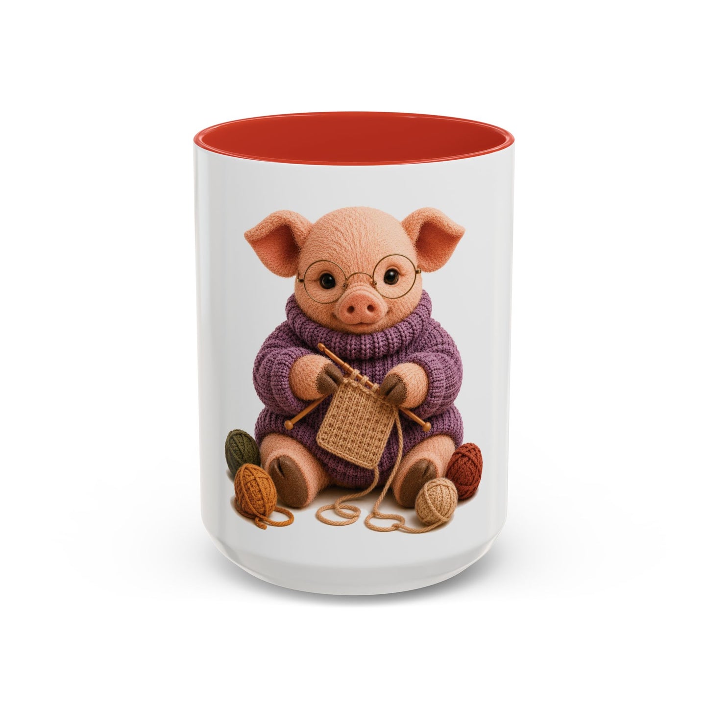 Pig Knitting Mug — Barnyard Stitch Club Mug (11/15oz)