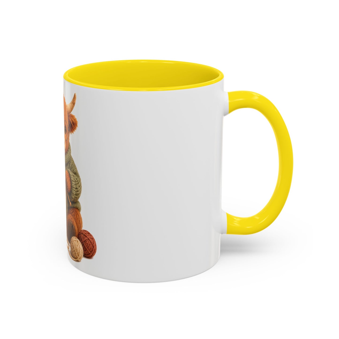 Hyland Cow Knitting Mug – Barnyard Stitch Club Mug (11/15oz)