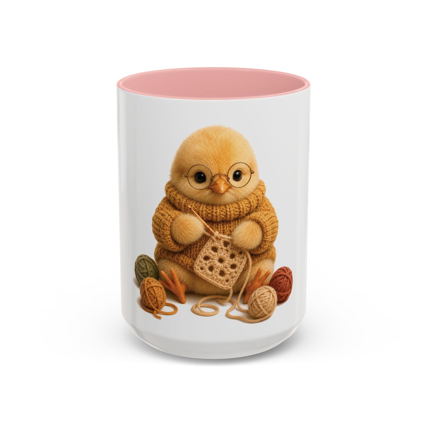 Chick Crocheting Mug — Barnyard Stitch Club Mug (11/15oz)