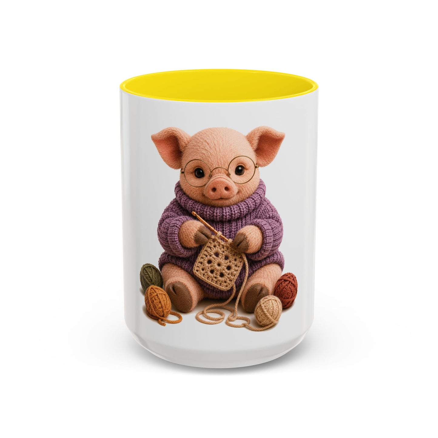 Pig Crocheting Mug – Barnyard Stitch Club Mug (11/15oz)