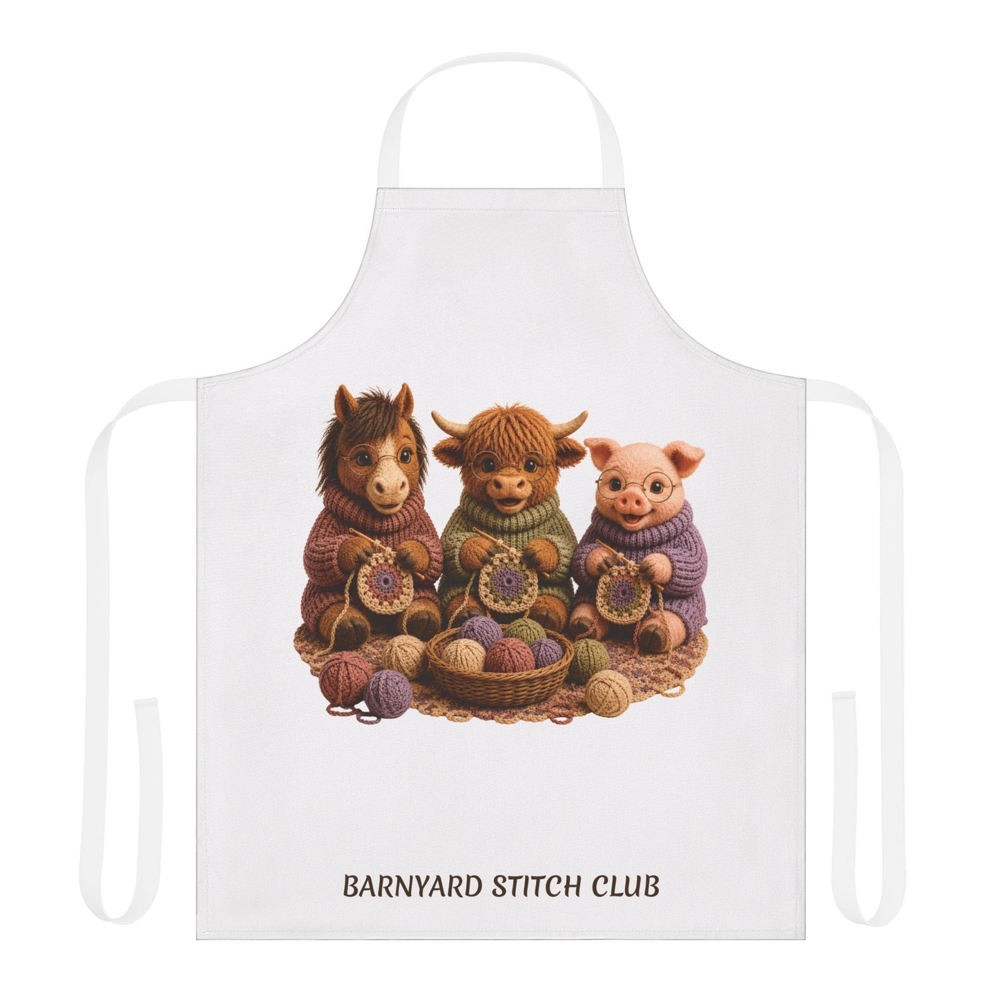 Horse, Hyland Cow, Pig Crocheting — Barnyard Stitch Club Apron