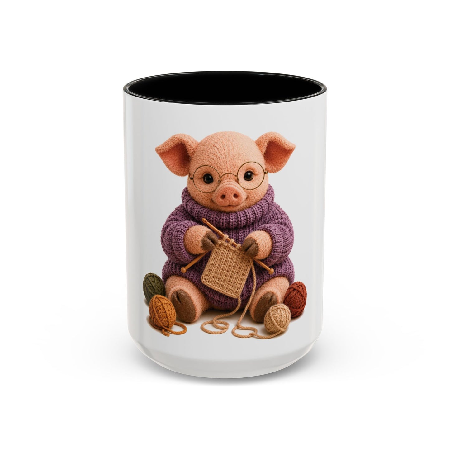 Pig Knitting Mug — Barnyard Stitch Club Mug (11/15oz)