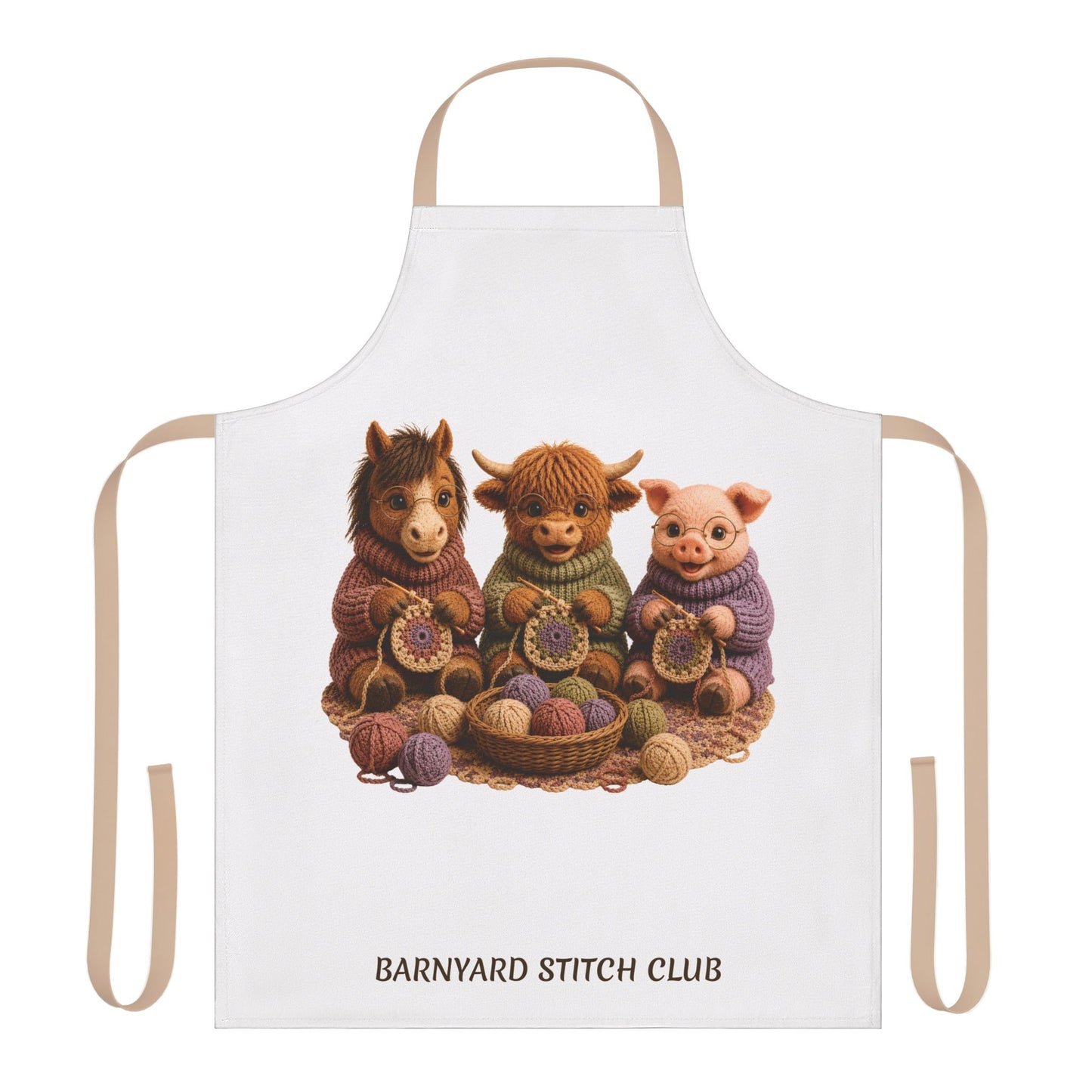Horse, Hyland Cow, Pig Crocheting — Barnyard Stitch Club Apron