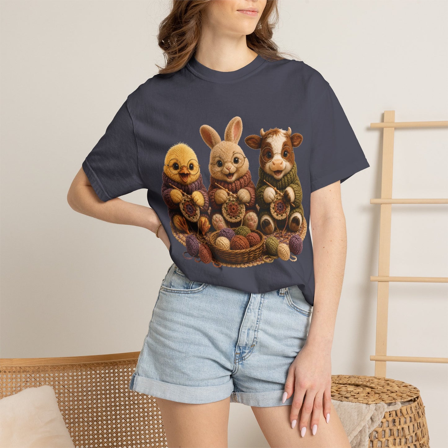 Chick, Bunny & Cow Crocheting — Barnyard Stitch Club T-Shirt
