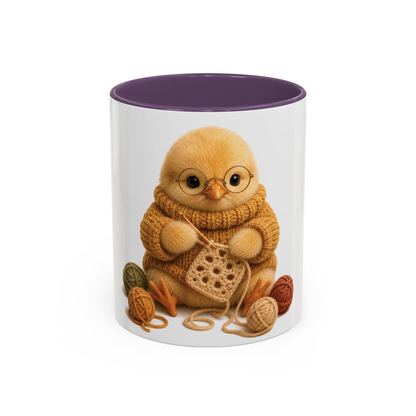 Chick Crocheting Mug — Barnyard Stitch Club Mug (11/15oz)