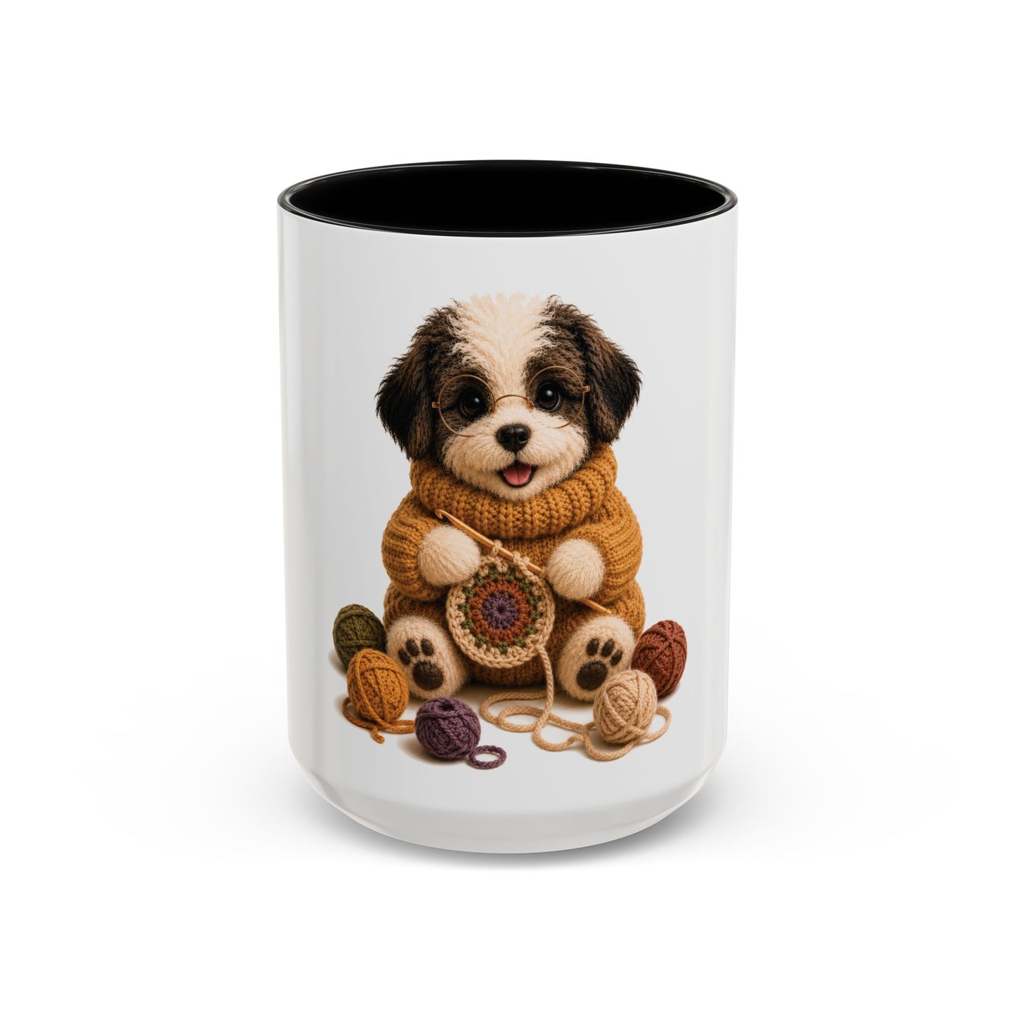 Sheep Dog Crocheting Mug — Barnyard Stitch Club Mug (11/15oz)
