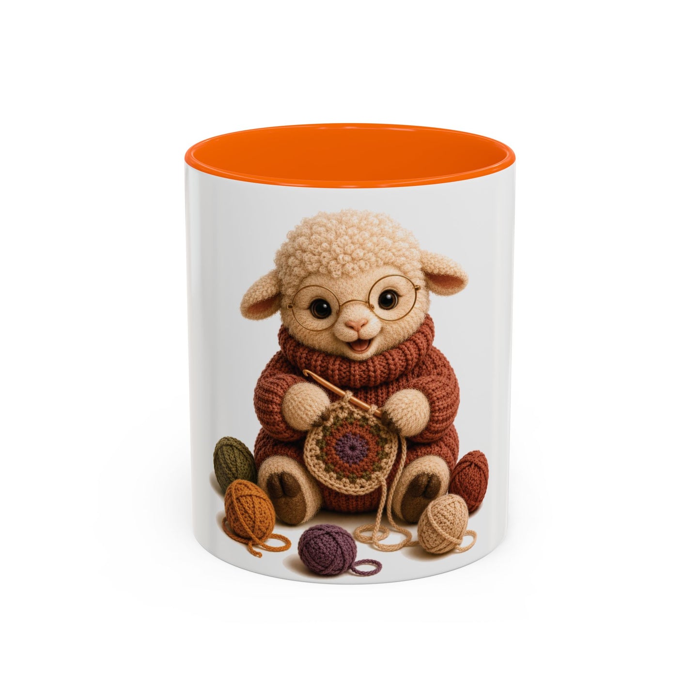 Sheep Crocheting Mug — Barnyard Stitch Club Mug (11/15oz)