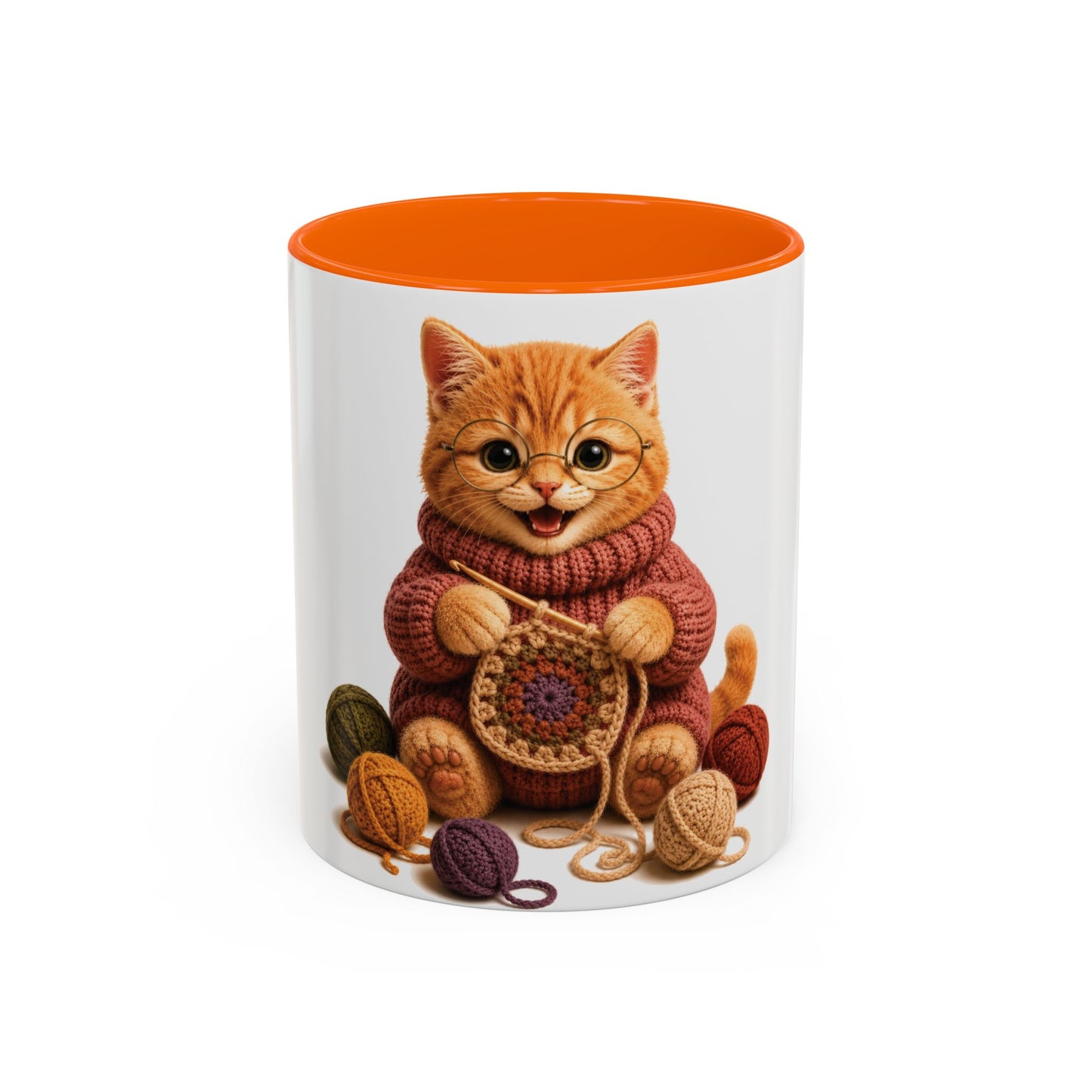 Cat Crocheting Mug — Barnyard Stitch Club Mug (11/15oz)