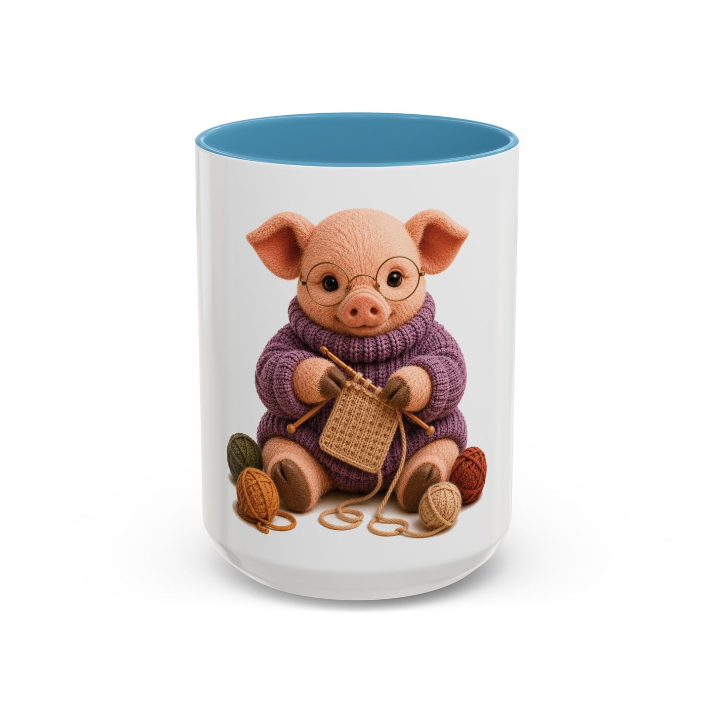 Pig Knitting Mug — Barnyard Stitch Club Mug (11/15oz)