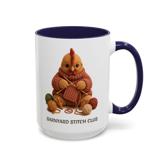 Chicken Knitting Mug — Barnyard Stitch Club Mug (11/15oz)