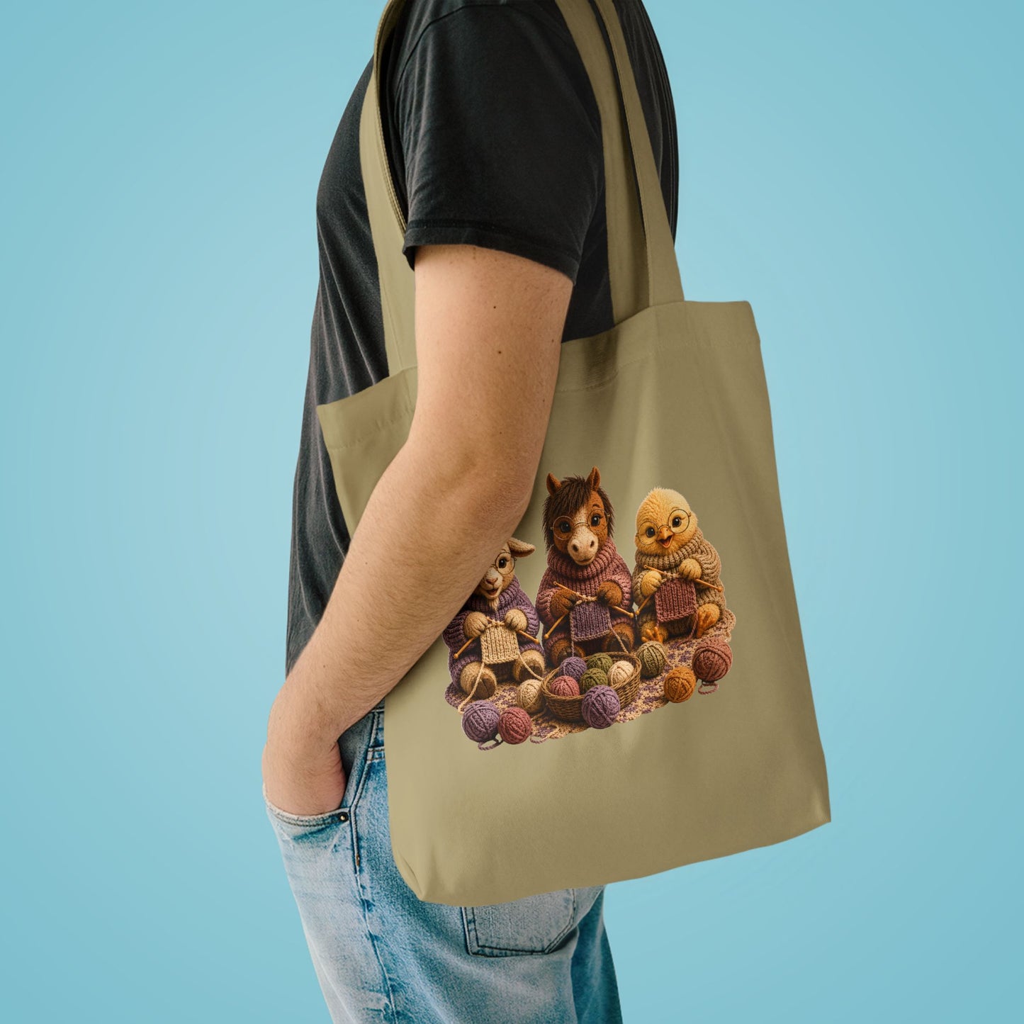Goat Horse Chick Knit — Barnyard Stitch Club Tote