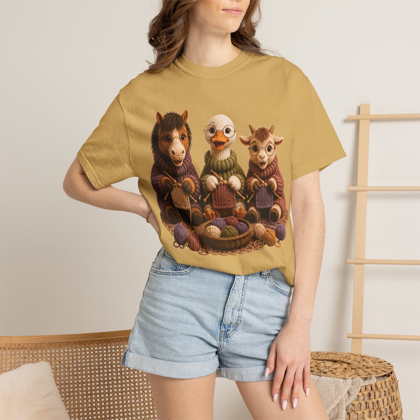 Horse, Goose, Goat Knitting– Barnyard Stitch Club T‑Shirt
