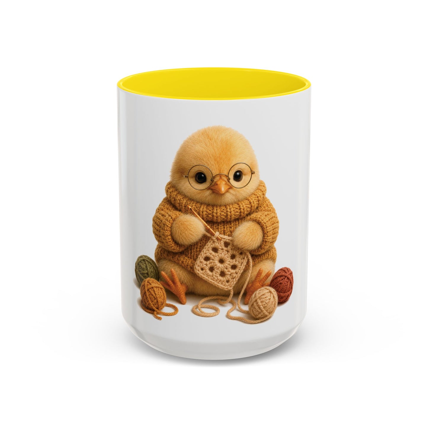 Chick Crocheting Mug — Barnyard Stitch Club Mug (11/15oz)