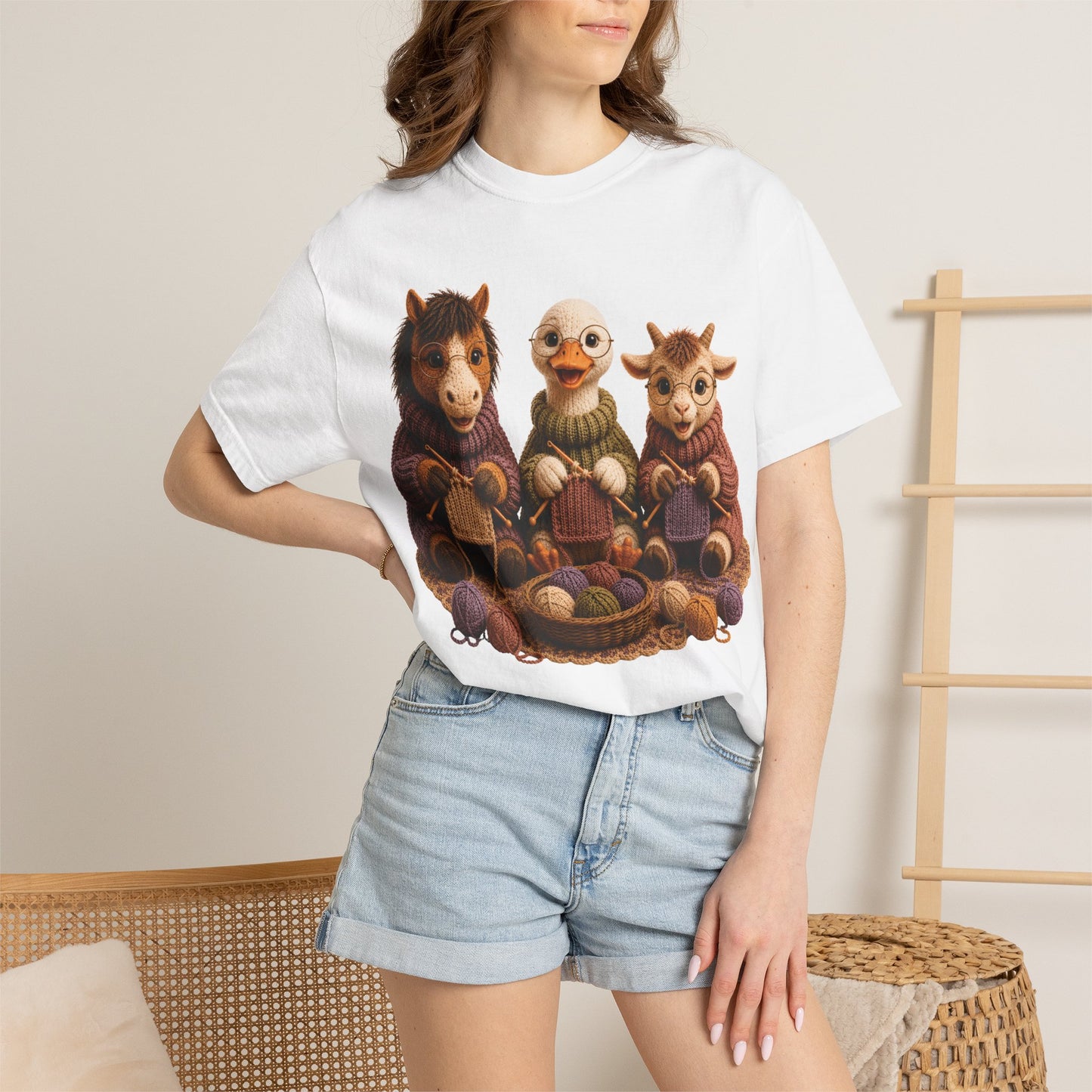Horse, Goose, Goat Knitting– Barnyard Stitch Club T‑Shirt