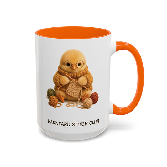 Chick Knitting Mug — Barnyard Stitch Club Mug (11/15oz)