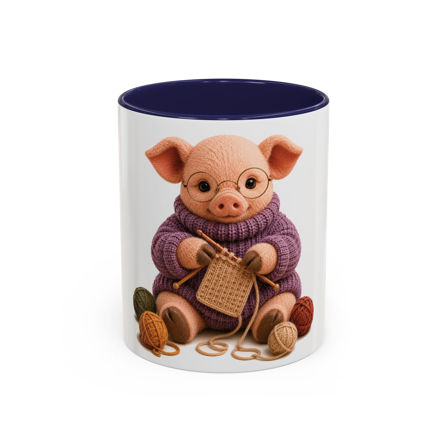 Pig Knitting Mug — Barnyard Stitch Club Mug (11/15oz)