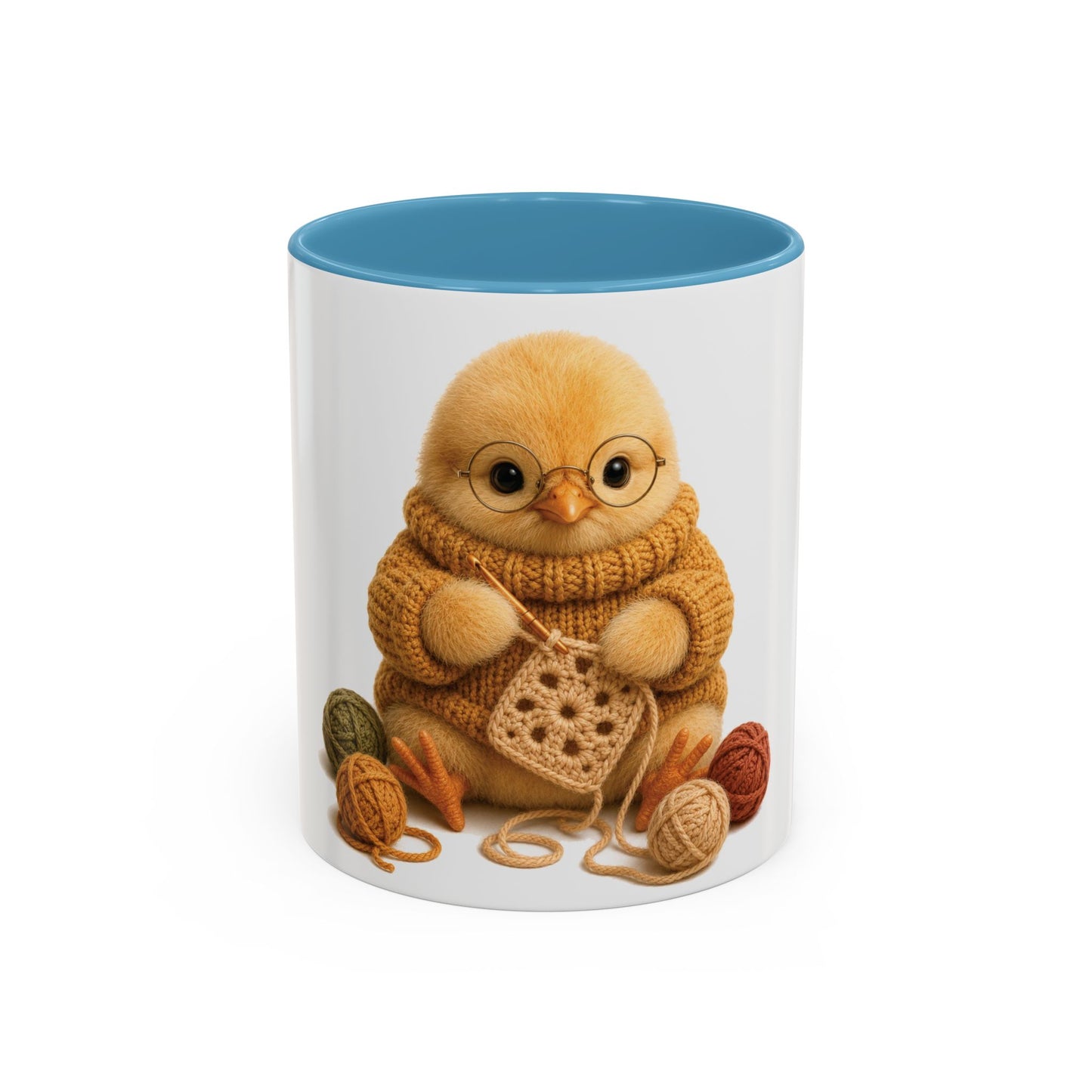 Chick Crocheting Mug — Barnyard Stitch Club Mug (11/15oz)